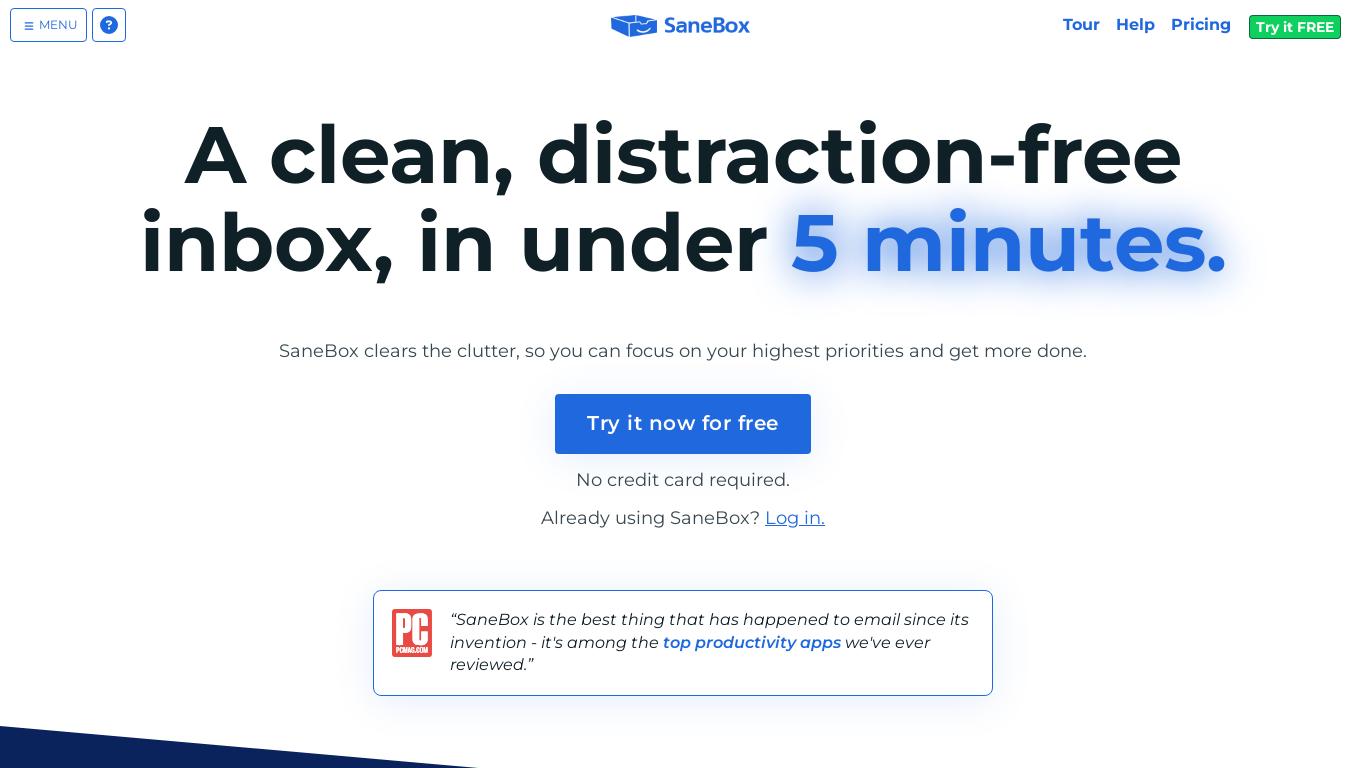 Cut your team's email management time in half & get started on the road to a cleaner inbox and more productive day with SaneBox. Start your free trial now!